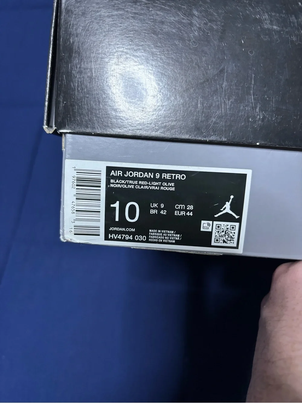 Jordan 9 Retro Olive 2024 Size 10